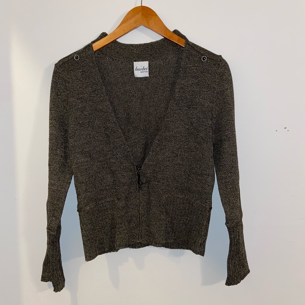 Forest green cropped sweater
